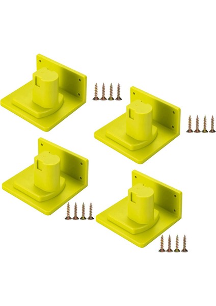 4 Paket Alet Matkap Montaj Tutacağı, 18V Alet Tutucu Dock Askısına Uygun, 8 Vidalı (Yeşil) (Yurt Dışından)