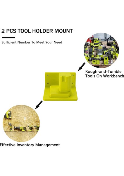 4 Paket Alet Matkap Montaj Tutacağı, 18V Alet Tutucu Dock Askısına Uygun, 8 Vidalı (Yeşil) (Yurt Dışından) indirimleri