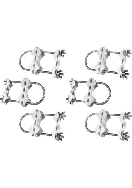 Çift Anten Direk Kelepçesi V Çene Bloğu, U Cıvatalar ile Ağır Hizmet Tipi Anti-Pas Direk - Tv Için Direk Montaj Braketi Kiti, Cb (6 Set) (Yurt Dışından)