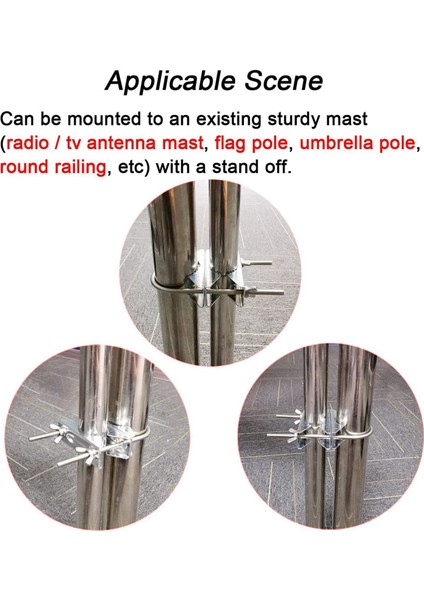 Çift Anten Direk Kelepçesi V Çene Bloğu, U Cıvatalar ile Ağır Hizmet Tipi Anti-Pas Direk - Tv Için Direk Montaj Braketi Kiti, Cb (6 Set) (Yurt Dışından) indirimleri