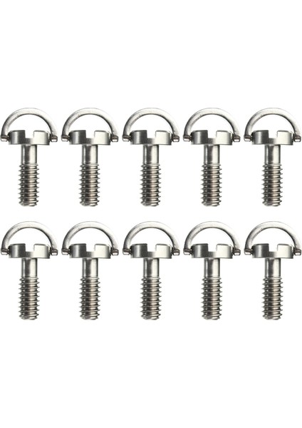 10X Uzun 1/4 Inç D-Ring Vida Paslanmaz Çelik Kamera Tripodu Hızlı Bırakma Plakası Gümüş (Yurt Dışından)