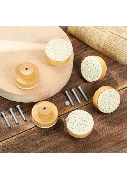 16 Adet Boho Rattan Dresser Kolları Ahşap Çekmece Kolları El Yapımı Dokuma Hasır Topuzlar Çekme Kolu Dolap Ev Dekor Için (Yurt Dışından)