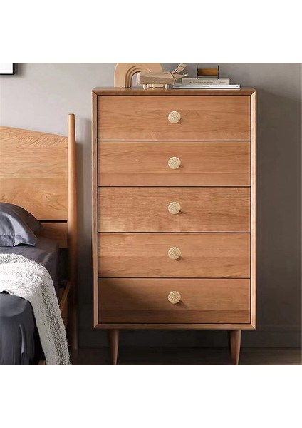 16 Adet Boho Rattan Dresser Kolları Ahşap Çekmece Kolları El Yapımı Dokuma Hasır Topuzlar Çekme Kolu Dolap Ev Dekor Için (Yurt Dışından)