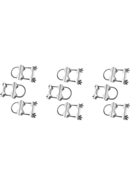 Çift Anten Direk Kelepçesi V Çene Bloğu, U Cıvataları ile Ağır Hizmet Tipi Anti-Pas Direkten Direğe Montaj Braketi Kiti, Tv, Cb (9 Set) (Yurt Dışından)