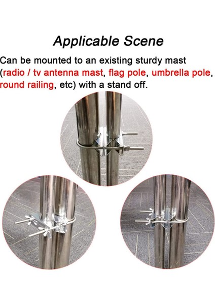 Çift Anten Direk Kelepçesi V Çene Bloğu, U Cıvataları ile Ağır Hizmet Tipi Anti-Pas Direkten Direğe Montaj Braketi Kiti, Tv, Cb (9 Set) (Yurt Dışından) indirimleri