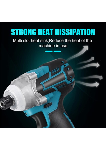 Fırçasız Elektrikli Pil Matkap Akülü Darbeli Anahtar Tornavida Yüksek Torklu Darbeli Sürücü 18 V ile LED Işık (Yurt Dışından) indirimleri