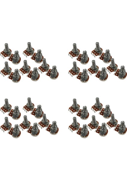 Gitar Küçük Boy Tencere A250K Gitar Bas Parçaları Için Potansiyometre (40'lı Paket) (Yurt Dışından)