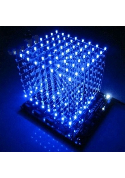 2x Mini 3D 8 8X8X8 LED Elektronik Işık Küpleri Dıy Kiti Öğrencileri Elektronik Üretim/yeni Yıl Hediyesi (Yurt Dışından)