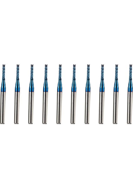 20 Adet Karbür Yönlendirici Kesme Ucu Mavi Mısır Uçlu Değirmen Gravür Ucu Cnc Pcb Makineleri Için 1.8mm (Yurt Dışından)