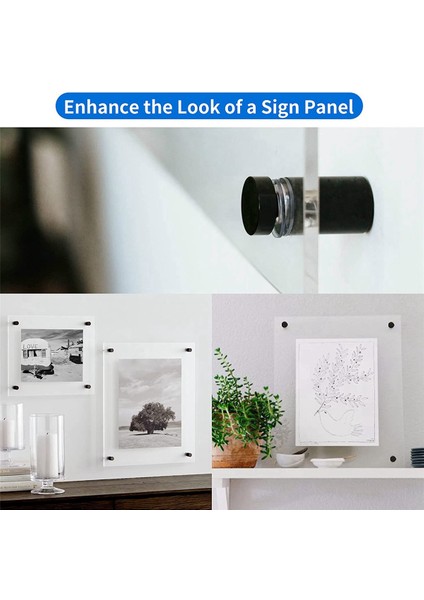 16 Paket Standoff Vidaları 3/4 x 1 Inç Siyah Burcu Standoffs Asılı Akrilik Resim Çerçevesi Reklam Vidaları Kiti (Yurt Dışından) indirimleri