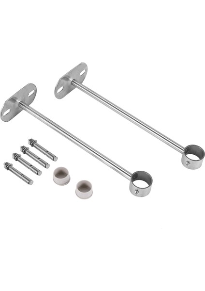 Tavan Montaj Braketi, Gardırop Boru Braketi, 25MM Çap, Gardırop Çubuğu Kolu Destek Tutucu Boru Flanş Soketi 2 Adet (250MM) (Yurt Dışından)