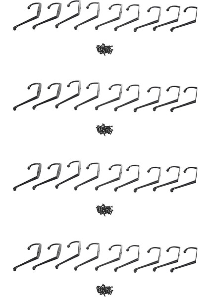 36 Paket Ağır Hizmet Tipi Ceket Kancaları Duvara Monte Şapka Donanım Için Çift Retro Portmanto 80 Vidalı Siyah Renk (Yurt Dışından)