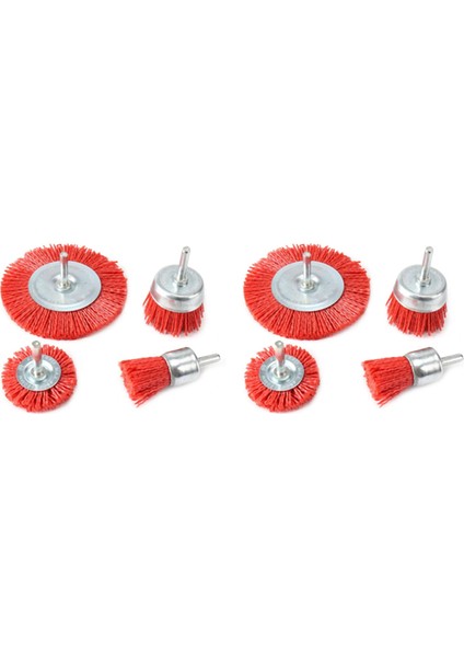 8 Adet Naylon Filament Aşındırıcı Tel Fincan Fırça Naylon Uç Fırça Seti Matkap Döner Aracı Için 1/4 Inç Saplı (Yurt Dışından)