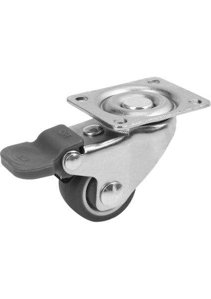 20 Paket 1 Inç Düşük Profilli Tekerler Tekerlekler 360 Derece Plakalı Yumuşak Kauçuk Döner Teker (10 Frenli ve 10 Frensiz) (Yurt Dışından) fırsatları