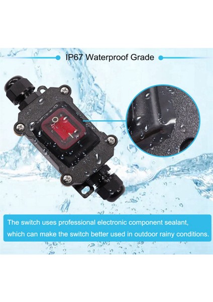 2x IP67 Su Geçirmez Hat Içi Anahtar 12V Dc 20A Yüksek Akım Gücü Su Geçirmez Anahtar (Yurt Dışından)