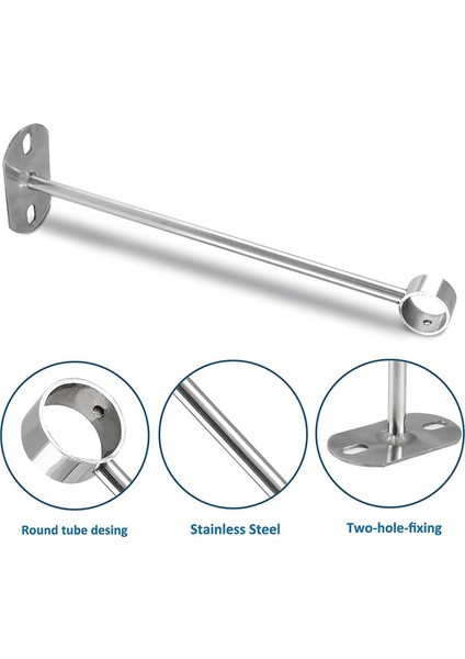 Tavan Montaj Braketi, Gardırop Boru Braketi, 25MM Çap, Gardırop Çubuğu Kolu Destek Tutucu Boru Flanş Soketi 4 Adet (300MM) (Yurt Dışından) modelleri