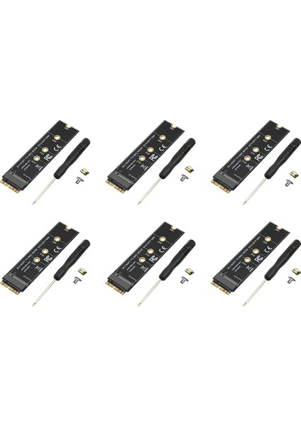 6x M.2 Nvme SSD Dönüştürücü Adaptör Kartı Hava Pro Retina 2013-2017 Nvme/ahcı SSD Kiti A1465 A1466 A1398 A1502 (Yurt Dışından)