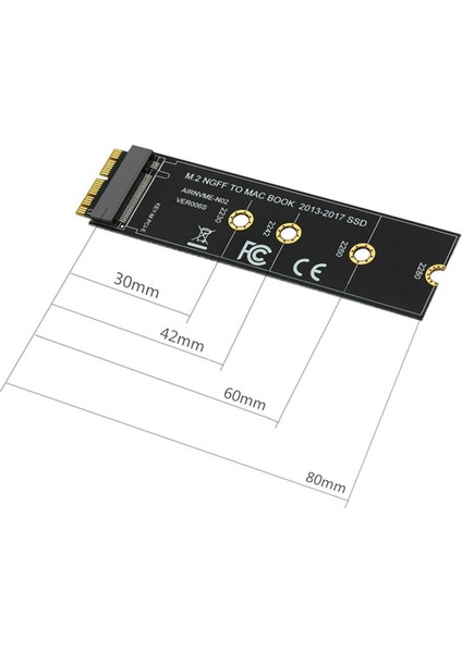 6x M.2 Nvme SSD Dönüştürücü Adaptör Kartı Hava Pro Retina 2013-2017 Nvme/ahcı SSD Kiti A1465 A1466 A1398 A1502 (Yurt Dışından)