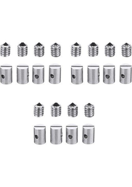 24 Adet Metal Lehimsiz Kablo Nipeller 5mm Gaz Kelebeği Vidalı Motosiklet Scooter Için Dörtlü Biçme Aracı (Yurt Dışından)