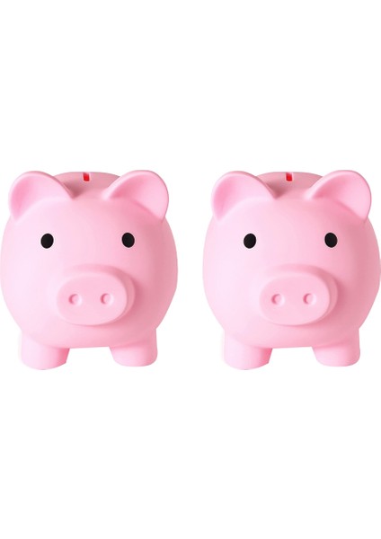 2x Büyük Kumbara, Kırılmaz Plastik Para Bankası, Kız ve Erkek Çocuklara Özel Kumbara, Doğum Günü Için Pratik Hediyeler(Pembe) (Yurt Dışından)
