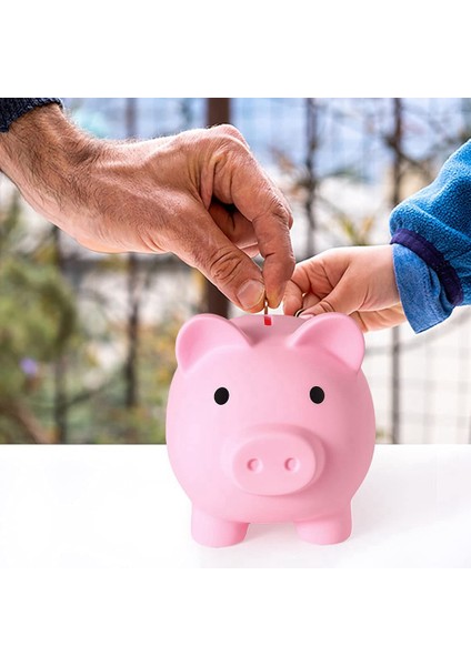 2x Büyük Kumbara, Kırılmaz Plastik Para Bankası, Kız ve Erkek Çocuklara Özel Kumbara, Doğum Günü Için Pratik Hediyeler(Pembe) (Yurt Dışından)
