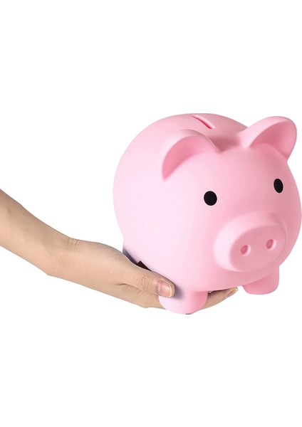 2x Büyük Kumbara, Kırılmaz Plastik Para Bankası, Kız ve Erkek Çocuklara Özel Kumbara, Doğum Günü Için Pratik Hediyeler(Pembe) (Yurt Dışından)
