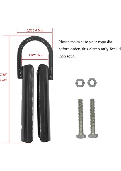 1.5 Inç Kelepçe, 6 Takım Halat Tırmanma Toka Egzersiz Rig Halat Tırmanma Spor Salonu Gücü Eğitimi Için Ek Kanca (Yurt Dışından) indirimleri