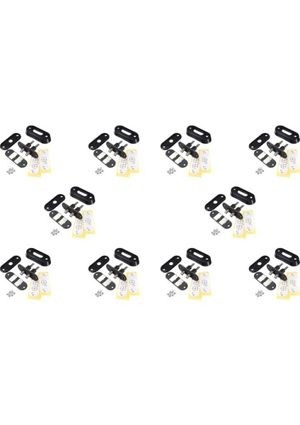 T4 Için Araba Van Alarm Merkezi Kilitleme Için 10X Siyah Sürgülü Kapı Kontak Anahtarı (Yurt Dışından)