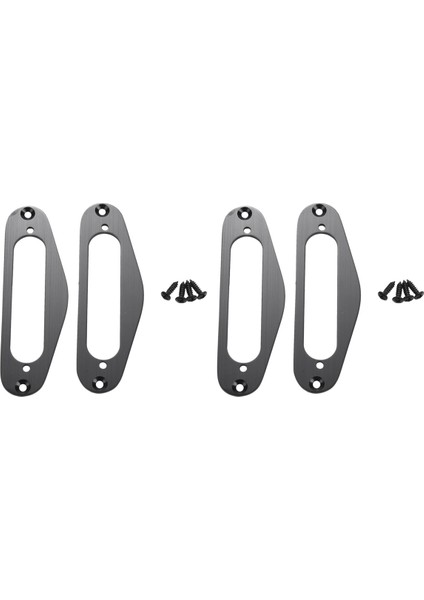 4 Adet Gitar Çerçeve Montaj Halkası Tek Bobin Metal Düz Humbucker Halkası Tl Tarzı Elektro Gitar Siyah (Yurt Dışından)