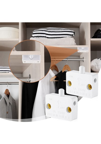 24 Parça Dolap Lambası Anahtarı Otomatik Kapı Anahtarı Dolap Için Kontak Anahtarı Geçerli 12V 24V 110V(BEYAZ) (Yurt Dışından) fırsatları