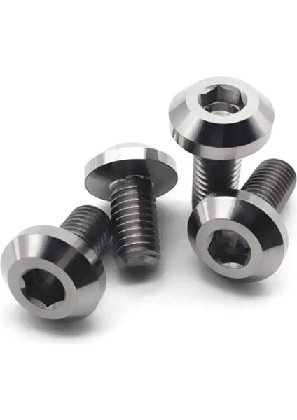 Adet M6 Titanyum Vida Bisiklet Motosiklet Disk Fren Altıgen Soket Bağlantı Elemanları Modifikasyon Vidaları M6X15MM (Yurt Dışından)