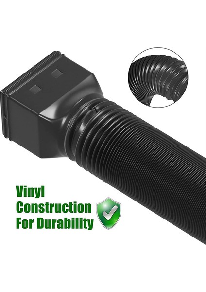 Oluk Iniş Borusu Uzantıları, 21'den 60 Inçe Uzatılabilen Aşağı Borulu Drenaj Uzatması (2 Paket Siyah) (Yurt Dışından) indirimleri