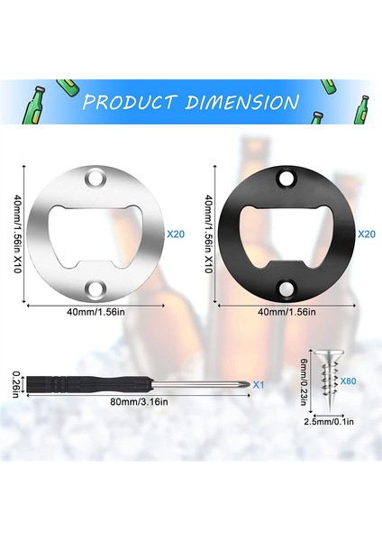 Şişe Açacağı Ekler Kitleri Yuvarlak Dıy Şişe Açacağı Donanım Kiti Dıy Bira Açacağı Yuvarlak Dıy Şişe Açacağı, Siyah + Gümüş (Yurt Dışından) fiyatları