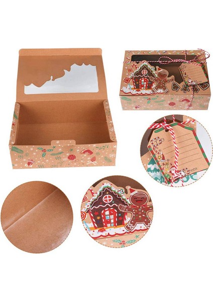 2x Pencereli Noel Kurabiye Kutuları, Hediye Vermek Için Tatil Kurabiye Kutuları, Pasta, Şeker, Parti Hediyeleri, Noel Kutuları (Yurt Dışından)