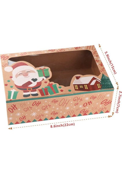 2x Pencereli Noel Kurabiye Kutuları, Hediye Vermek Için Tatil Kurabiye Kutuları, Pasta, Şeker, Parti Hediyeleri, Noel Kutuları (Yurt Dışından)