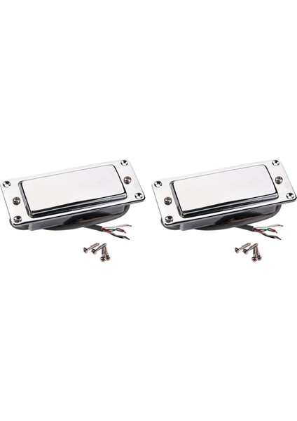2x Krom Gümüş Mini Lp Gitar Humbucker Mühürlü Pick Up Müzik Onarım Parçaları (Yurt Dışından)