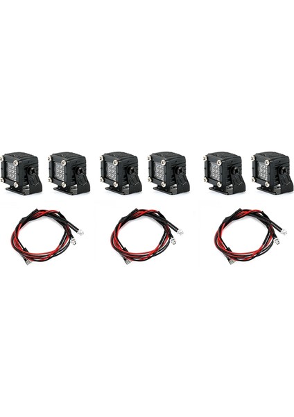 6x LED Çatı Işıkları Farlar Yuvarlak Spot Mn D90 Mn-90 MN99S G500 MN86S MN86 1/12 Rc Araba Yükseltme Parçaları (Yurt Dışından)