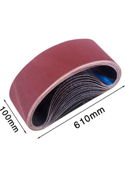 30 Adet Zımpara Kayışı, 100X610MM, 80/120/150/240/400 Bant Zımpara Taşlama Makinesi Için, Taşlama, Eğeleme Için (Yurt Dışından)