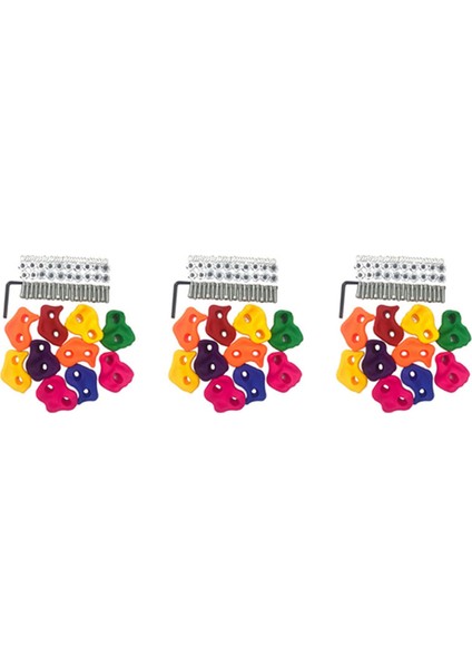 30 Adet Karışık Renkli Plastik Çocuk Çocuk Kaya Tırmanışı Ahşap Duvar Taşları El Ayak Tutar Kavrama Kitleri Vidalarla (Yurt Dışından)