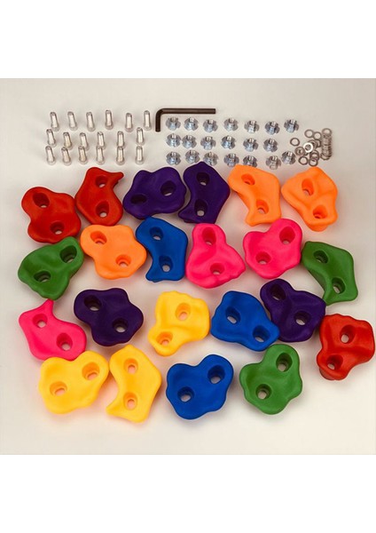 30 Adet Karışık Renkli Plastik Çocuk Çocuk Kaya Tırmanışı Ahşap Duvar Taşları El Ayak Tutar Kavrama Kitleri Vidalarla (Yurt Dışından) fırsatları