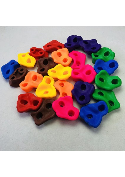 30 Adet Karışık Renkli Plastik Çocuk Çocuk Kaya Tırmanışı Ahşap Duvar Taşları El Ayak Tutar Kavrama Kitleri Vidalarla (Yurt Dışından) indirimleri