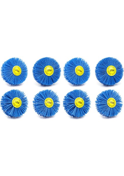 8 Adet 80X30X6MM Matkap Aşındırıcı Tel Taşlama Naylon Kıl Parlatma Fırçası Ahşap Mobilya Maun Kaplama (Yurt Dışından)