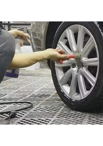 2x Araba Yıkama Gömülü Lastik Vida Fırça Bijon Somunu Tekerlek Temizleme Araçları 6 Ekstra Sünger ile (Yurt Dışından)