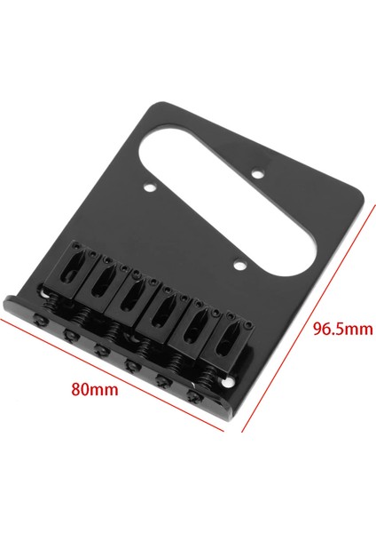 Tele Elektro Gitar Için 3x 6 Eyer Küllük Köprü Kuyruk Parçası (Siyah) (Yurt Dışından)