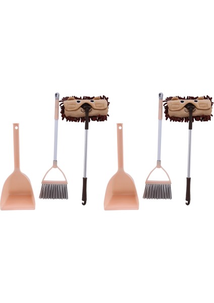 Çocuk Temizlik Seti 6'lı Set, Çocuk Temizlik Seti Dahildir. Süpürge, Çapa, Paspas. Renk: Yeşil, Turuncu Pembe, Kahverengi (Yurt Dışından)