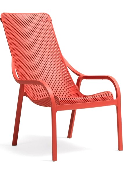 Net Lounge kırmızı Bahçe Dinlenme Koltuğu