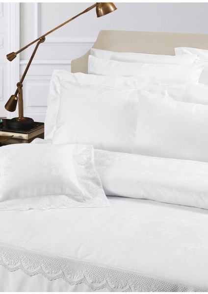 Loıse King Size Jakar Beyaz Nevresim Takımı 240X220 cm fırsatları