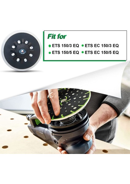 202460 150 Sert Zımpara Pedi 6 Inç 150MM 150/3 Eq, 150/5 Eq Ec 150/3 Eq ile Uyumlu 3 Adet (Yurt Dışından)