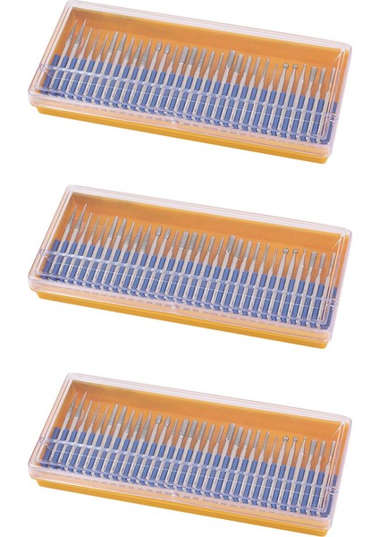 90 Adet Bur Elmas Taşlama Kafa Seti Kaplamalı Oyma Çapakları Döner Aracı Bit Grit 120 Shank 3mm 1/8 Inç Araçlar Için (Yurt Dışından)