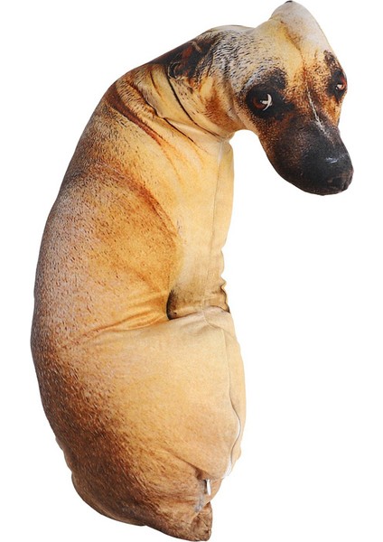3x 3D Sevimli Viraj Köpek Baskılı Atmak Yastık Gerçekçi Hayvan Komik Köpek Kafası Cosplay Çocuk Favori Oyuncak Yastık Ev Için (Yurt Dışından)